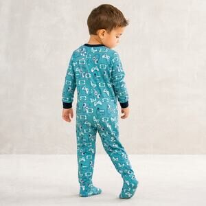 Carter’s Boys Size 4 Gamer Footed Pajamas Blue NWT